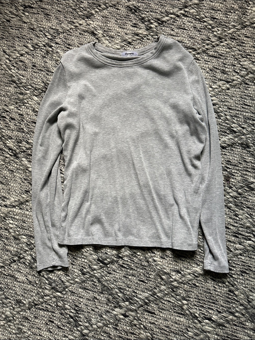 Light Gray Long Sleeve Tee - Crewneck